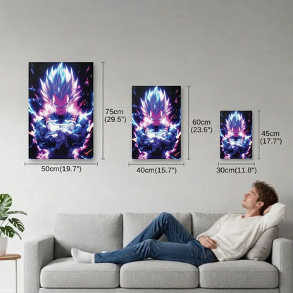 Anime Art size guide 30x45, 40x60, 50x75 cm