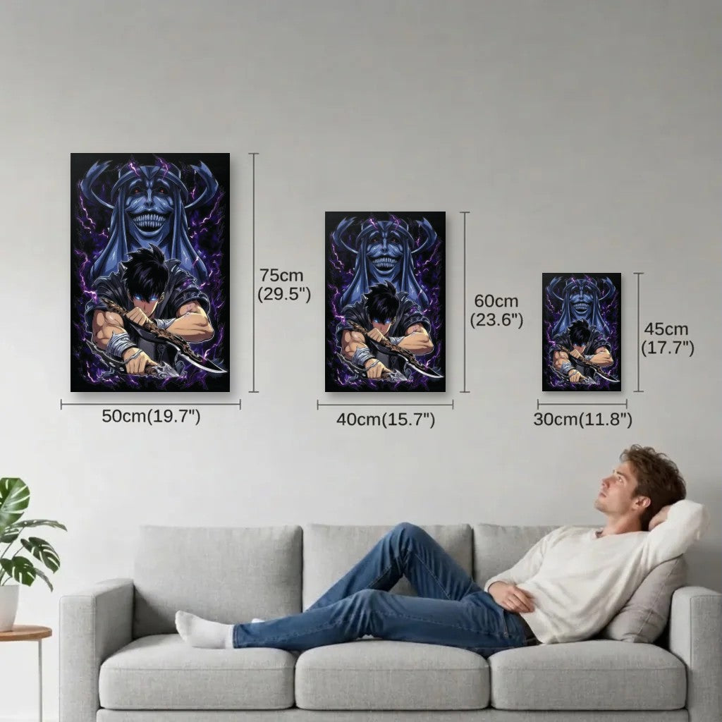 Anime Art size guide 30x45, 40x60, 50x75 cm