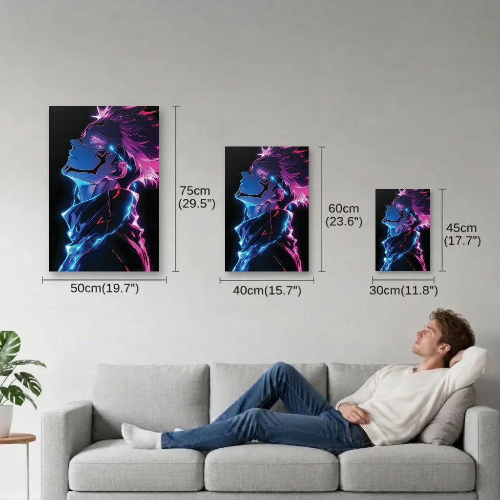 Anime Art size guide 30x45, 40x60, 50x75 cm