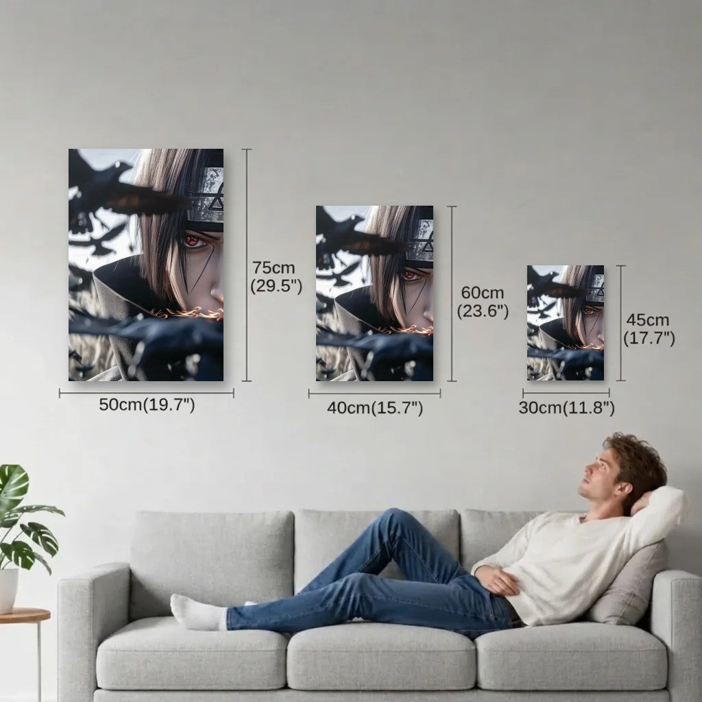 Anime Art size guide 30x45, 40x60, 50x75 cm