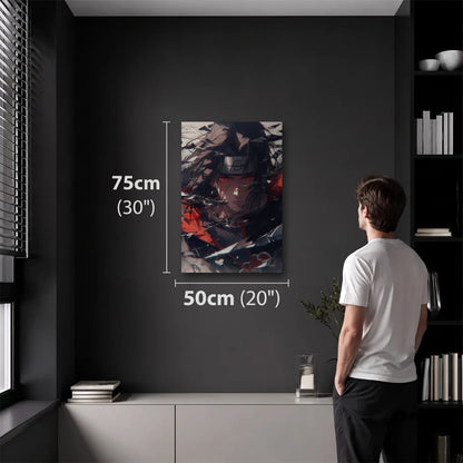 Anime Art 50x75 cm acrylic wall art in a dark modern room