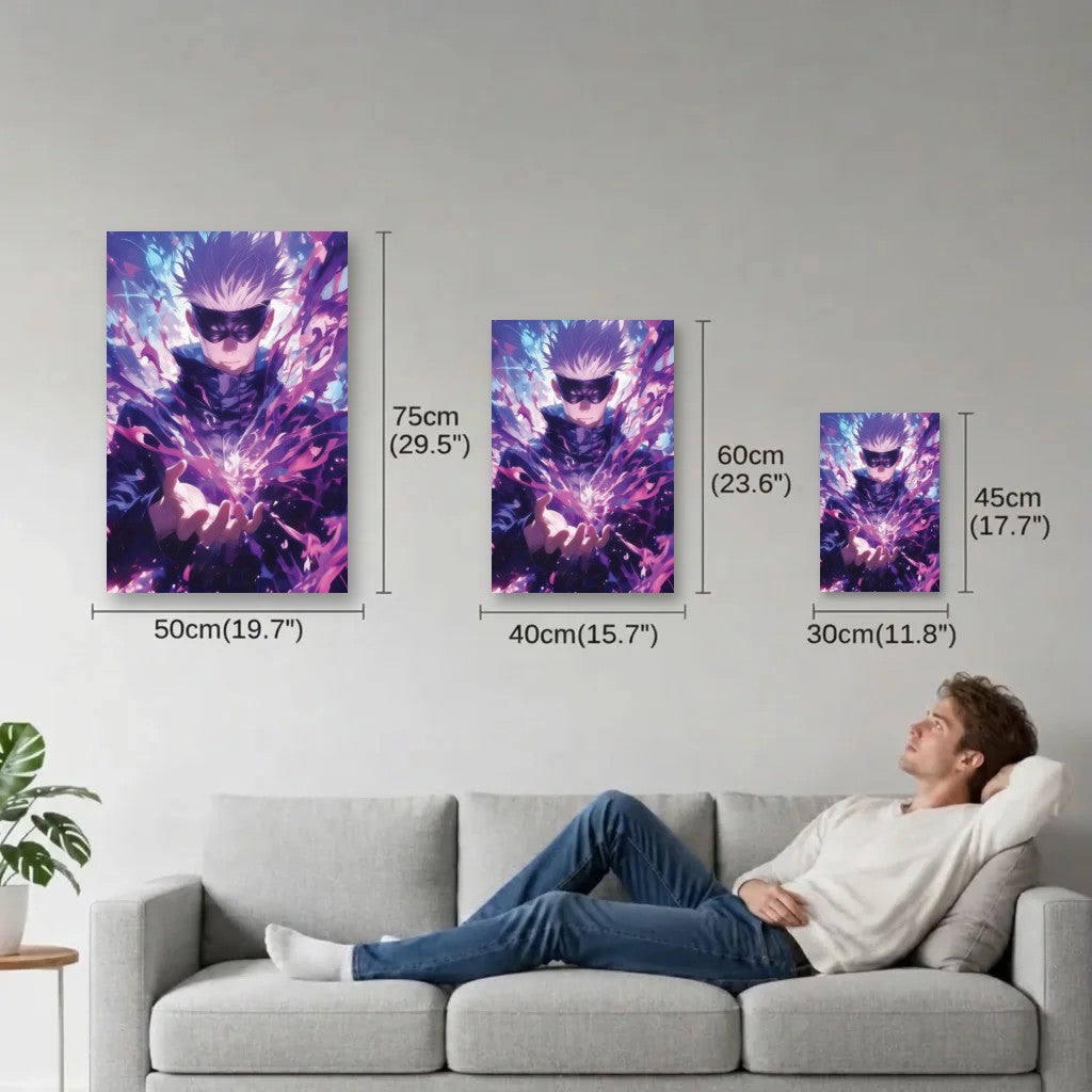 Anime Art size guide 30x45, 40x60, 50x75 cm