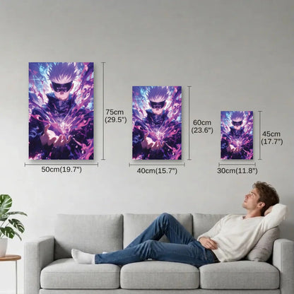 Anime Art size guide 30x45, 40x60, 50x75 cm