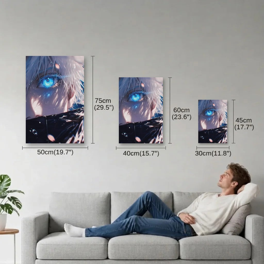 Anime Art size guide 30x45, 40x60, 50x75 cm