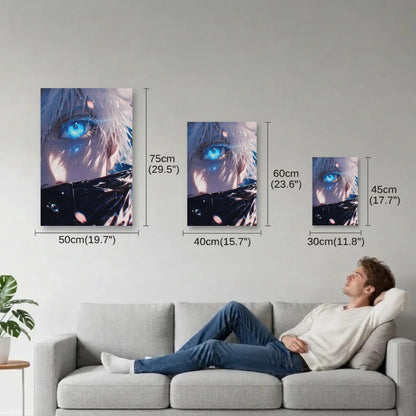 Anime Art size guide 30x45, 40x60, 50x75 cm