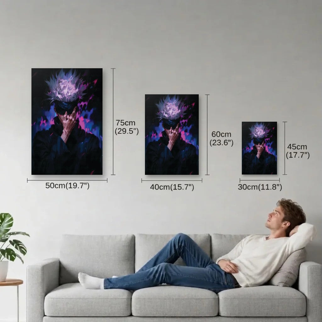 Anime Art size guide 30x45, 40x60, 50x75 cm