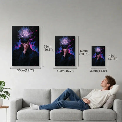 Anime Art size guide 30x45, 40x60, 50x75 cm