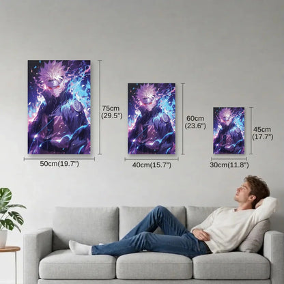 Anime Art size guide 30x45, 40x60, 50x75 cm