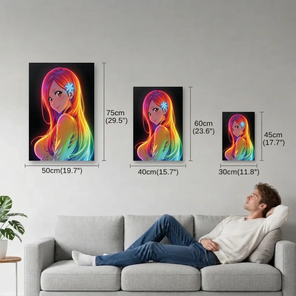 Anime Art size guide 30x45, 40x60, 50x75 cm