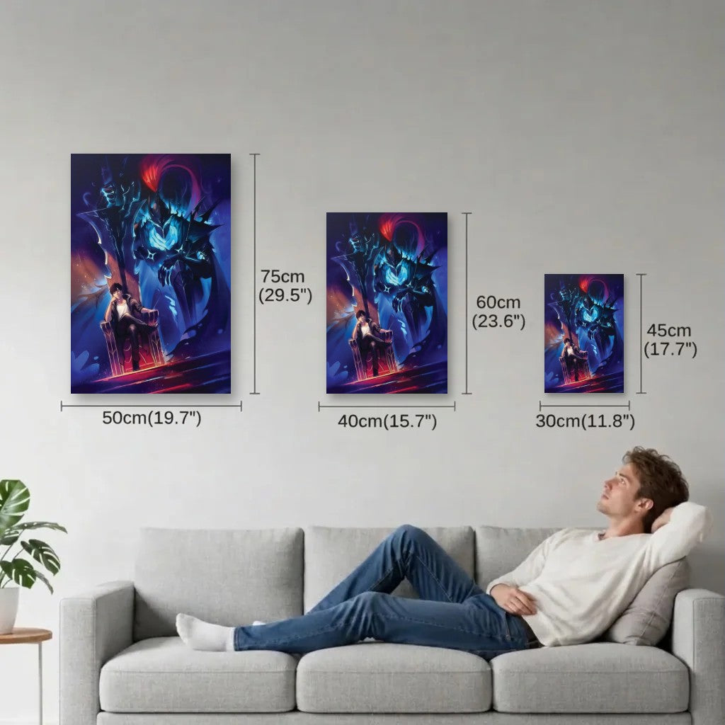 Anime Art size guide 30x45, 40x60, 50x75 cm