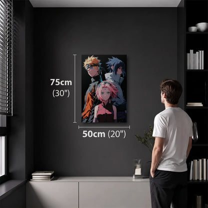 Anime Art 50x75 cm acrylic wall art in a dark modern room