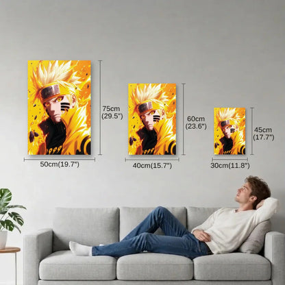Anime Art size guide 30x45, 40x60, 50x75 cm