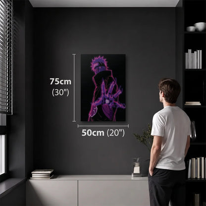 Anime Art 50x75 cm acrylic wall art in a dark modern room