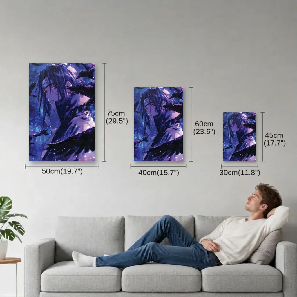 Anime Art size guide 30x45, 40x60, 50x75 cm